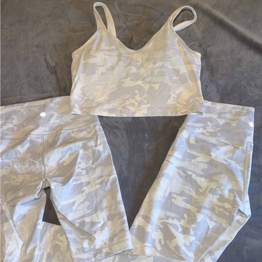 lululemon athletica Camo Sports Bra and Leggings Set - Gray